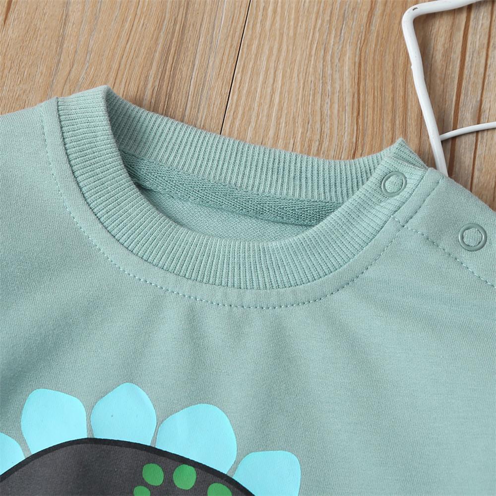 Baby Unisex Cartoon Printed Long Sleeve Top & Pants Wholesale Baby - PrettyKid