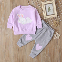 Baby Unisex Cartoon Printed Long Sleeve Top & Pants Wholesale Baby - PrettyKid