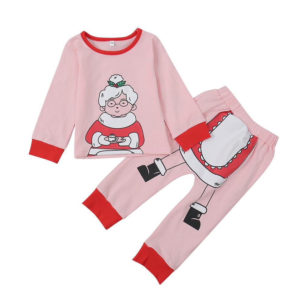 Girls Cartoon Printed Long Sleeve Top & Pants Girls Boutique Wholesale - PrettyKid