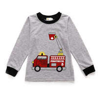 Boys Cartoon Printed Long Sleeve Tops & Pants - PrettyKid