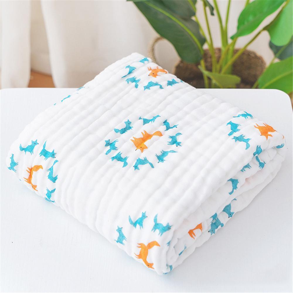 Baby Cotton Cartoon Printed Six-Layer Wholesale Baby Blankets - PrettyKid