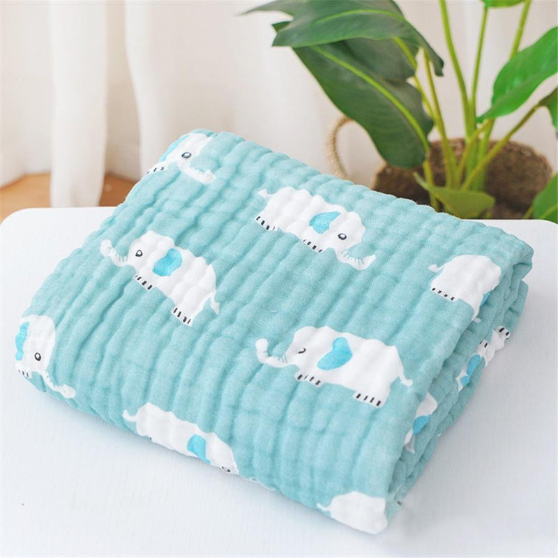 Baby Cotton Cartoon Printed Six-Layer Wholesale Baby Blankets - PrettyKid