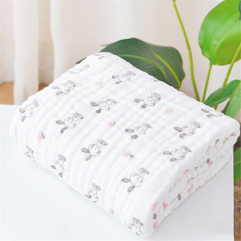 Baby Cotton Cartoon Printed Six-Layer Wholesale Baby Blankets - PrettyKid