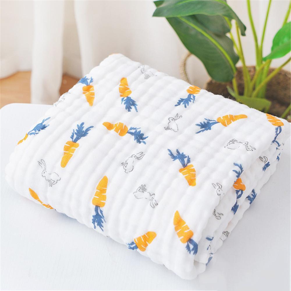 Baby Cotton Cartoon Printed Six-Layer Wholesale Baby Blankets - PrettyKid