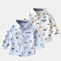 Boys Cartoon Printing Dinosaur Shirt Boys Wholesale Clothing - PrettyKid