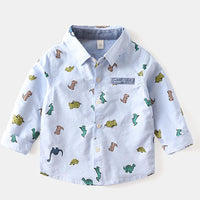 Boys Cartoon Printing Dinosaur Shirt Boys Wholesale Clothing - PrettyKid