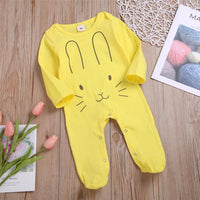 Baby Unisex Cartoon Rabbit Long Sleeve Romper Wholesale Baby Outfits - PrettyKid