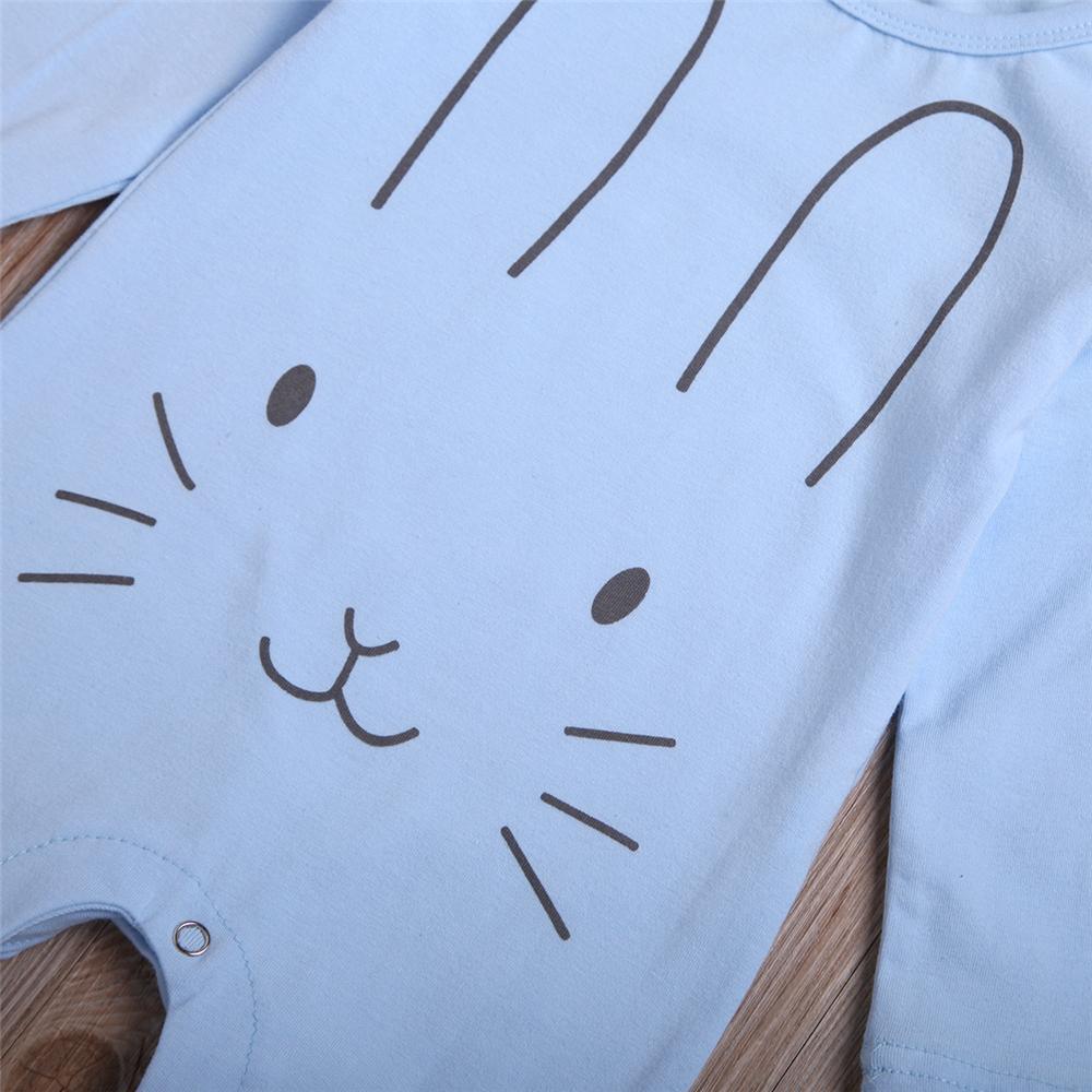 Baby Unisex Cartoon Rabbit Long Sleeve Romper Wholesale Baby Outfits - PrettyKid