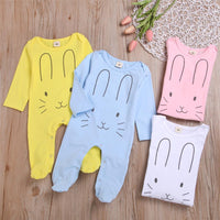 Baby Unisex Cartoon Rabbit Long Sleeve Romper Wholesale Baby Outfits - PrettyKid