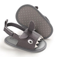 Baby Boys Cartoon Shark Magic Tape Canvas Sandals Baby Shoe Wholesale - PrettyKid