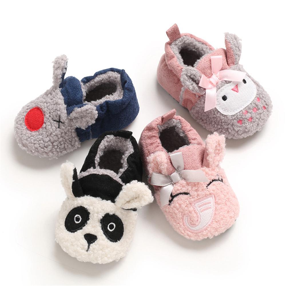 Baby Unisex Cartoon Slip On Fur Flats Children Wholesale Shoes - PrettyKid