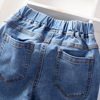 Girls Cartoon Solid Color Casual Jeans Wholesale - PrettyKid