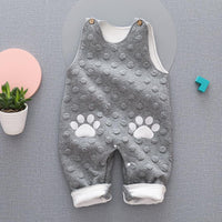 Baby Cartoon Solid Sleeveless Cute Rompers - PrettyKid