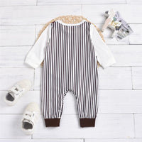 Baby Unisex Cartoon Striped Long-Sleeve Romper Baby Romper Wholesale - PrettyKid