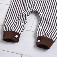 Baby Unisex Cartoon Striped Long-Sleeve Romper Baby Romper Wholesale - PrettyKid