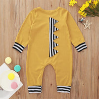 Baby Unisex Cartoon Striped Long Sleeve Romper Wholesale Baby Cloths - PrettyKid