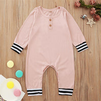 Baby Unisex Cartoon Striped Long Sleeve Romper Wholesale Baby Cloths - PrettyKid