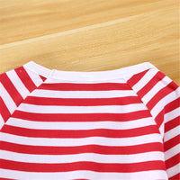 Baby Deer Cartoon Striped Printed Rompers - PrettyKid