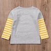 Boys Cartoon Striped Sleeve Long Sleeve T-shirt Boy Clothes Wholesale - PrettyKid