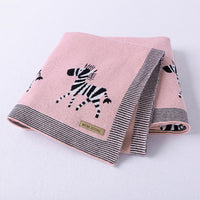 Baby Cartoon Zebra Printed Cotton Baby Blankets Wholesale - PrettyKid