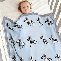 Baby Cartoon Zebra Printed Cotton Baby Blankets Wholesale - PrettyKid