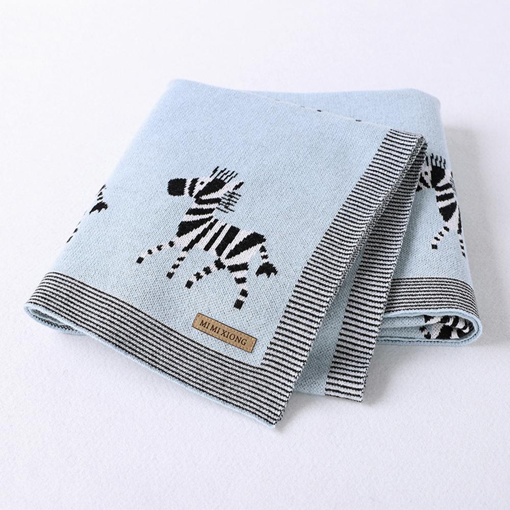 Baby Cartoon Zebra Printed Cotton Baby Blankets Wholesale - PrettyKid