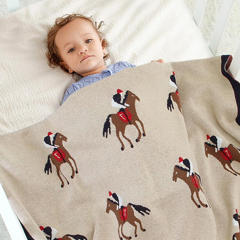 Baby Cartton Knitted Soft Baby Blankets In Bulk - PrettyKid