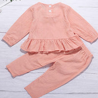 Baby Girls Casual Bow Long Sleeve Top & Pants Wholesale Girl Clothing - PrettyKid