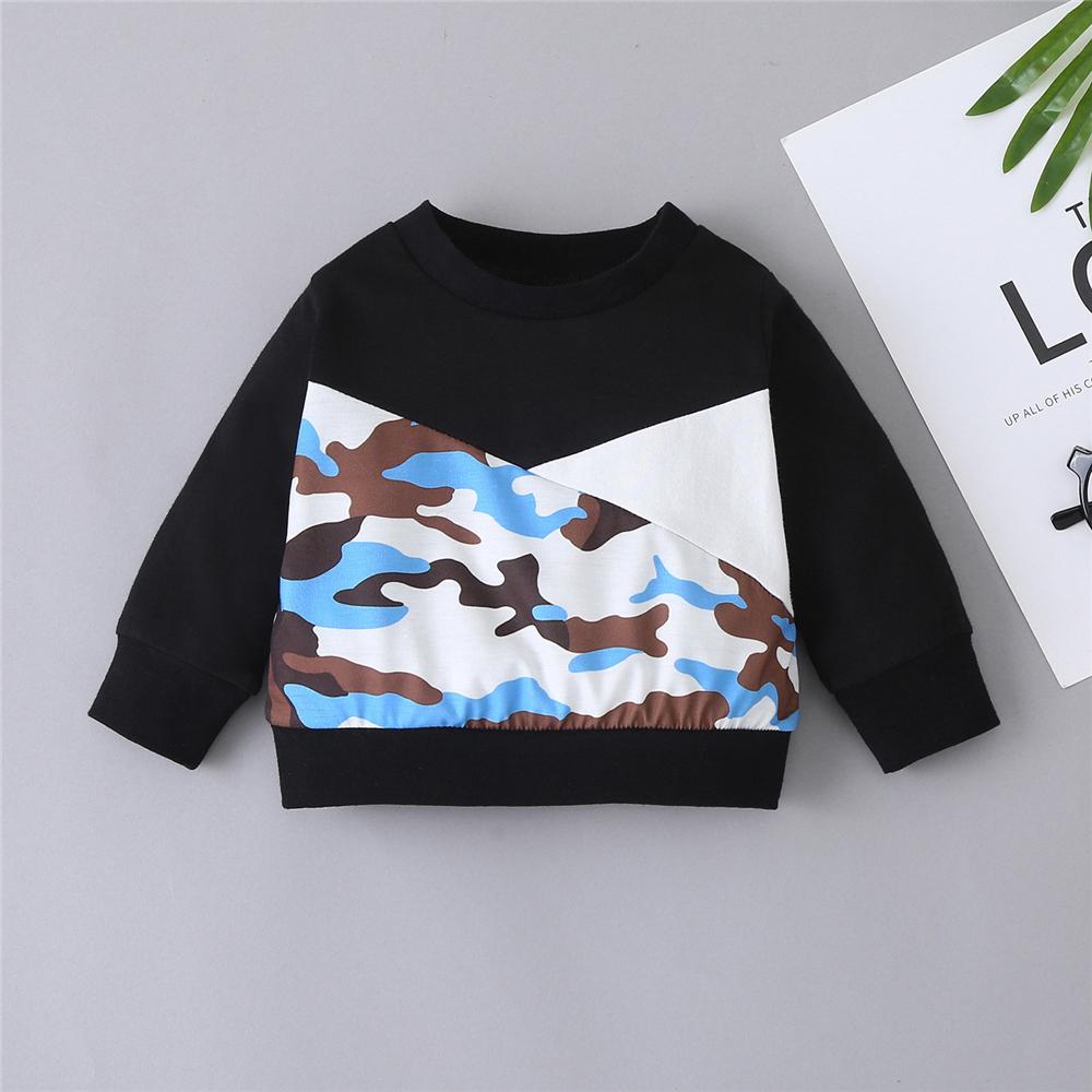 Baby Boys Casual Camo Long Sleeve Pullover & Pants Kids Wholesale Clothing - PrettyKid