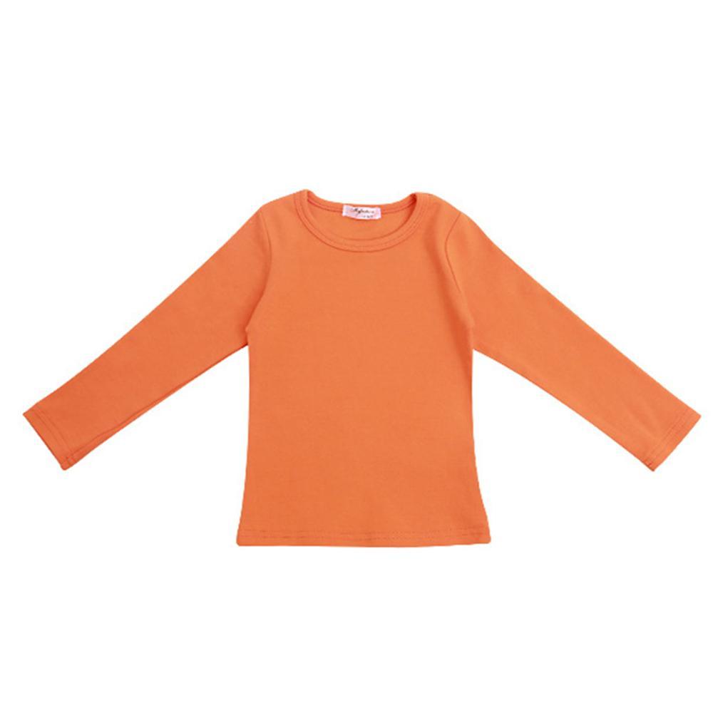 Girls Casual Crew Neck Long Sleeve Solid T-shirt Girl T Shirts Wholesale - PrettyKid