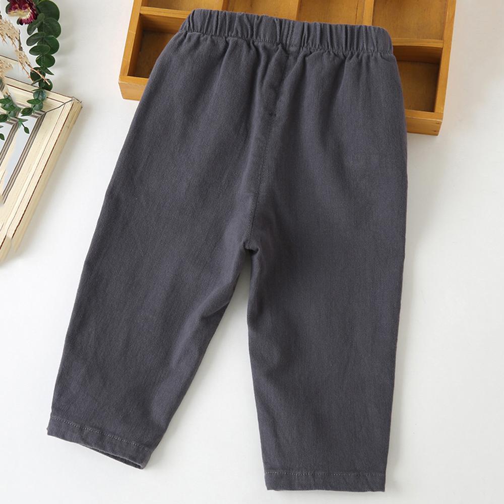 Girls Casual Elastic Waist Solid Trousers Wholesale - PrettyKid