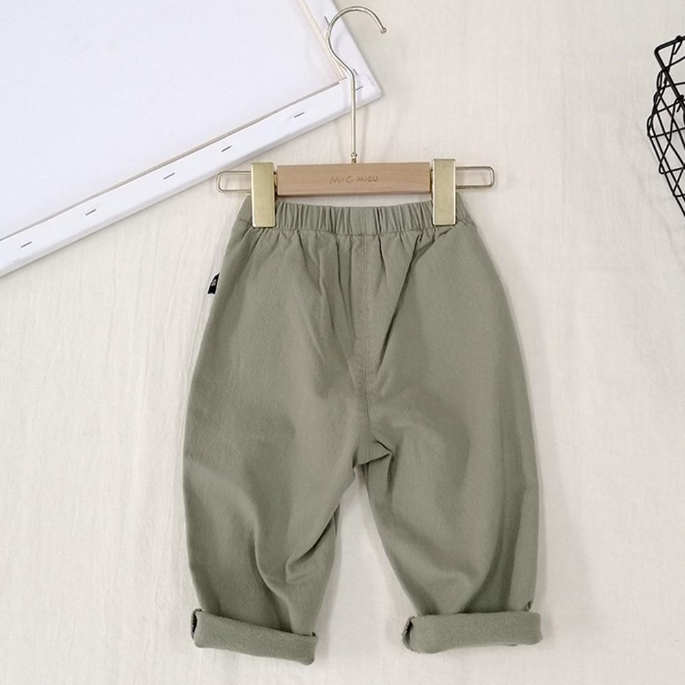 Girls Casual Elastic Waist Solid Trousers Wholesale - PrettyKid