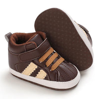 Baby Boys Casual High Top Non-slip Magic Tape Sneakers - PrettyKid