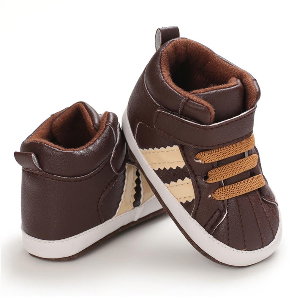 Baby Boys Casual High Top Non-slip Magic Tape Sneakers - PrettyKid