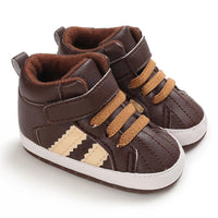 Baby Boys Casual High Top Non-slip Magic Tape Sneakers - PrettyKid