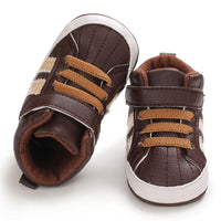 Baby Boys Casual High Top Non-slip Magic Tape Sneakers - PrettyKid