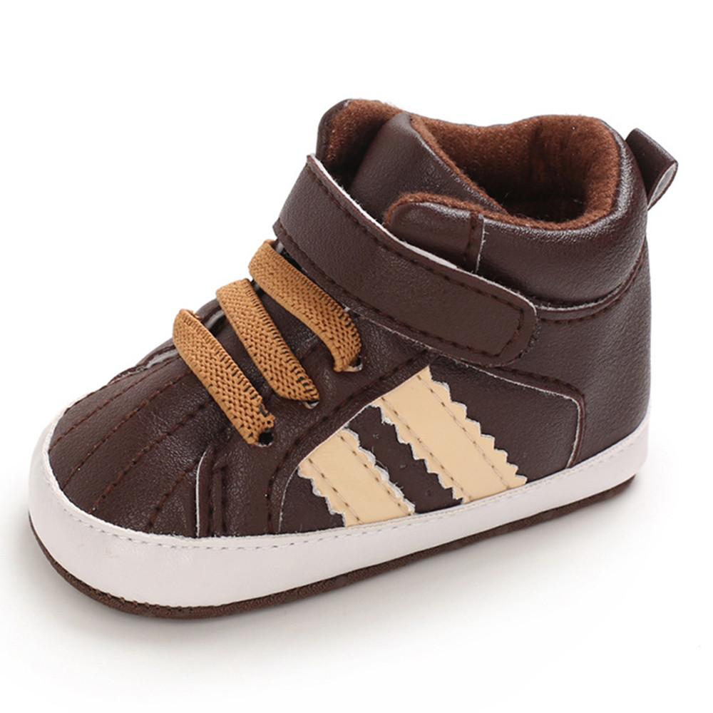 Baby Boys Casual High Top Non-slip Magic Tape Sneakers - PrettyKid