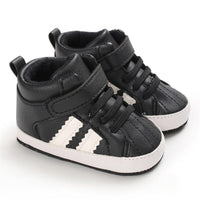 Baby Boys Casual High Top Non-slip Magic Tape Sneakers - PrettyKid