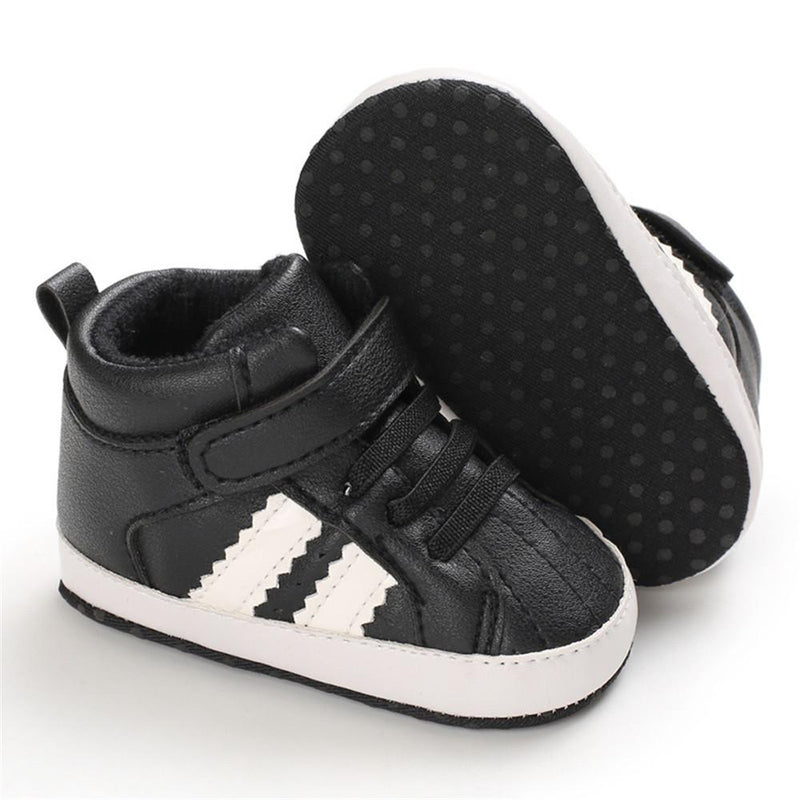 Baby Boys Casual High Top Non-slip Magic Tape Sneakers - PrettyKid