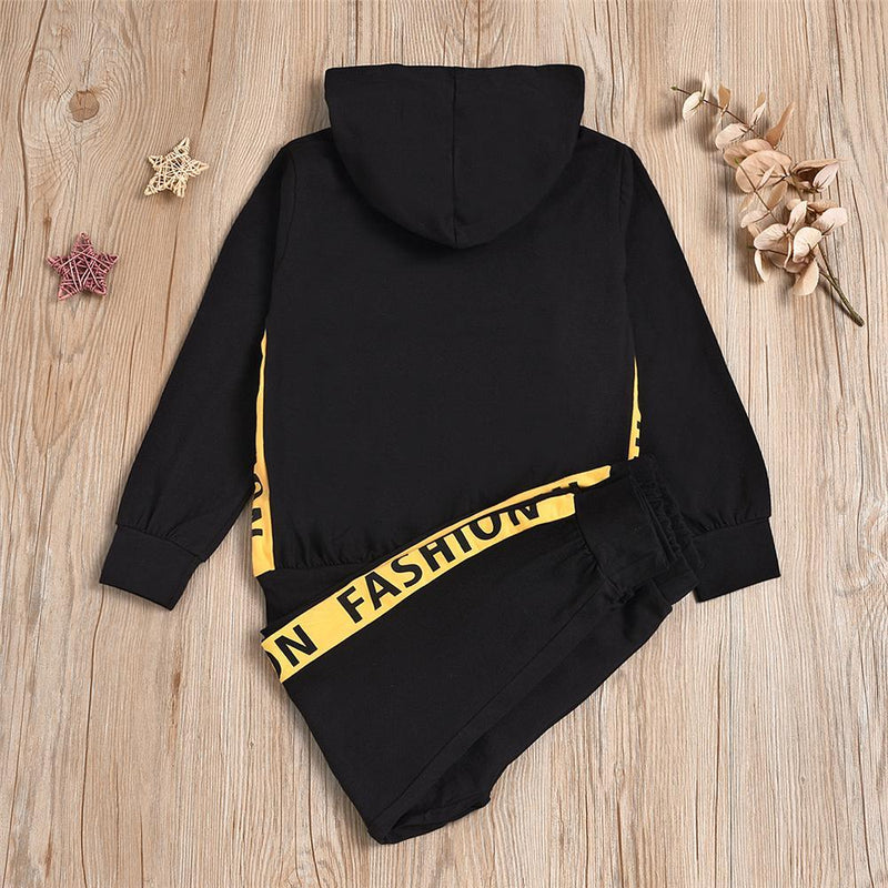 Boys Casual Hooded Long Sleeve Letter Tracksuit Kids Wholesale Clothing - PrettyKid