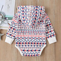 Baby Casual Hooded Long Sleeve Rompers - PrettyKid