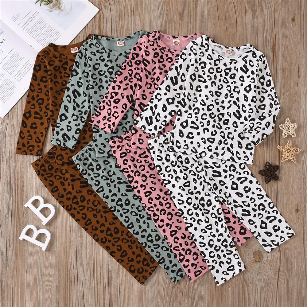 Toddler Girls Leopard Long Sleeve Top & Pants Wholesale Girls Clothing - PrettyKid