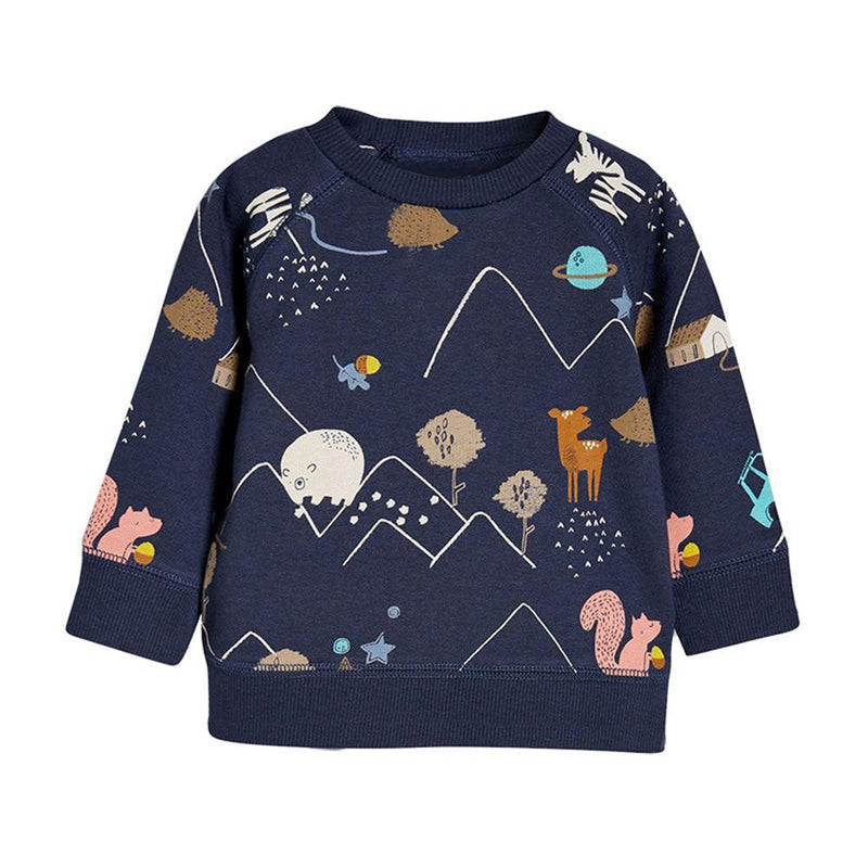 Boys Casual Long Sleeve Cartoon Printed Jumper - PrettyKid