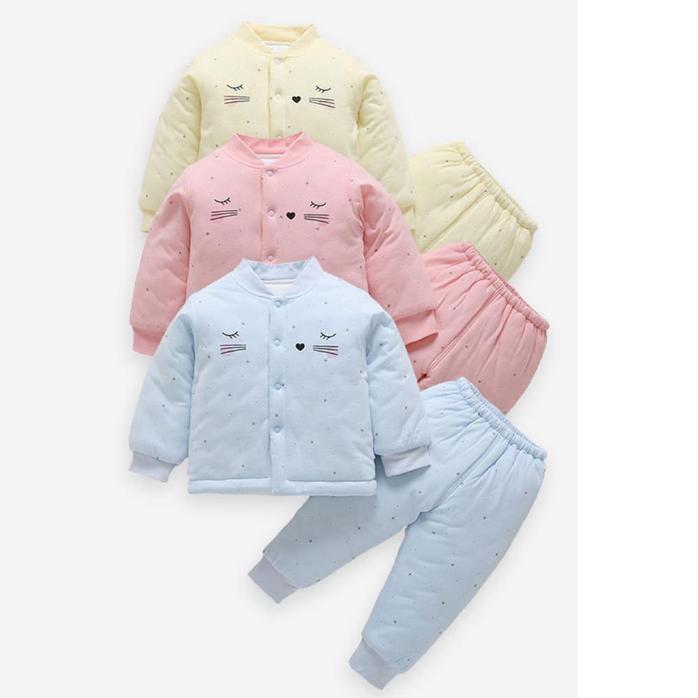 Baby Casual Long Sleeve Cute Cardigan Top & Pants Baby Outfits - PrettyKid