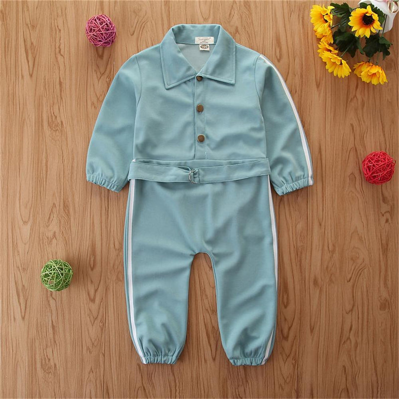 Girls Casual Long Sleeve Jumpsuit Wholesale Girls Boutique Clothing - PrettyKid