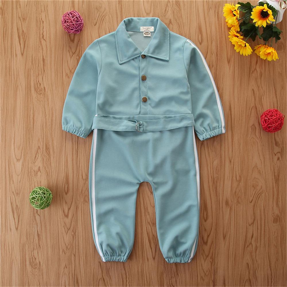 Girls Casual Long Sleeve Jumpsuit Wholesale Girls Boutique Clothing - PrettyKid