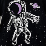 Boys Casual Long Sleeve Space Astronaut Printed Tops - PrettyKid