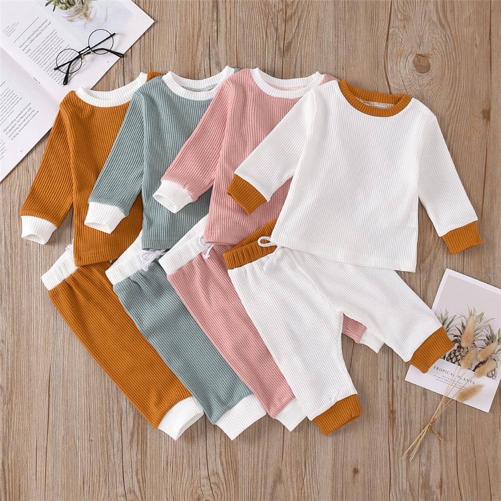 Baby Unisex Casual Long Sleeve Top & Trousers Cheap Boutique Baby Clothes - PrettyKid