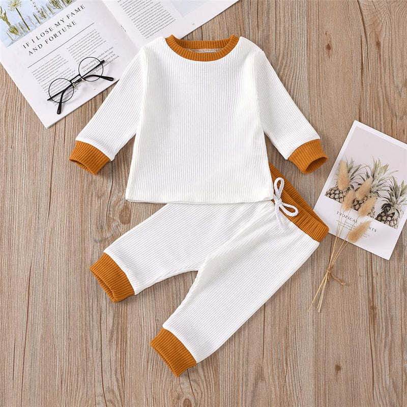 Baby Unisex Casual Long Sleeve Top & Trousers Cheap Boutique Baby Clothes - PrettyKid
