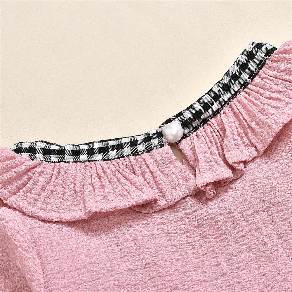 Toddler Girls Casual Plaid Long Sleeve Top & Pants Wholesale Girls - PrettyKid